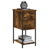 Bedside Cabinets 2 pcs Smoked Oak 32x42x70 cm Engineered Wood - Top-Down View