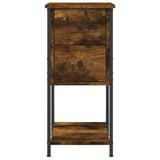 Bedside Cabinets 2 pcs Smoked Oak 32x42x70 cm Engineered Wood - Close-Up Angle