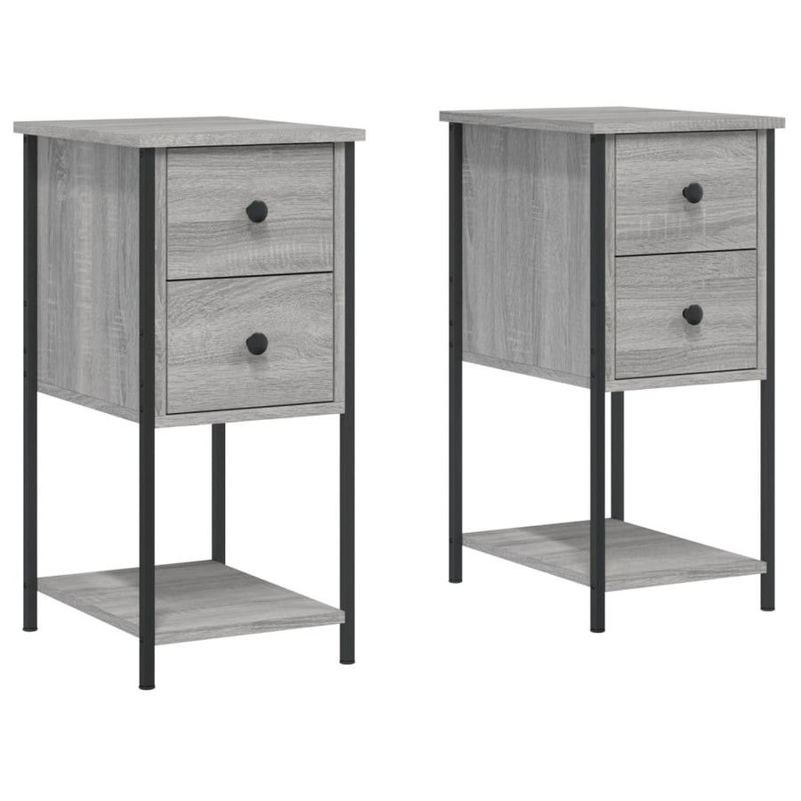Bedside Cabinets 2 pcs Grey Sonoma 32x42x70 cm Engineered Wood