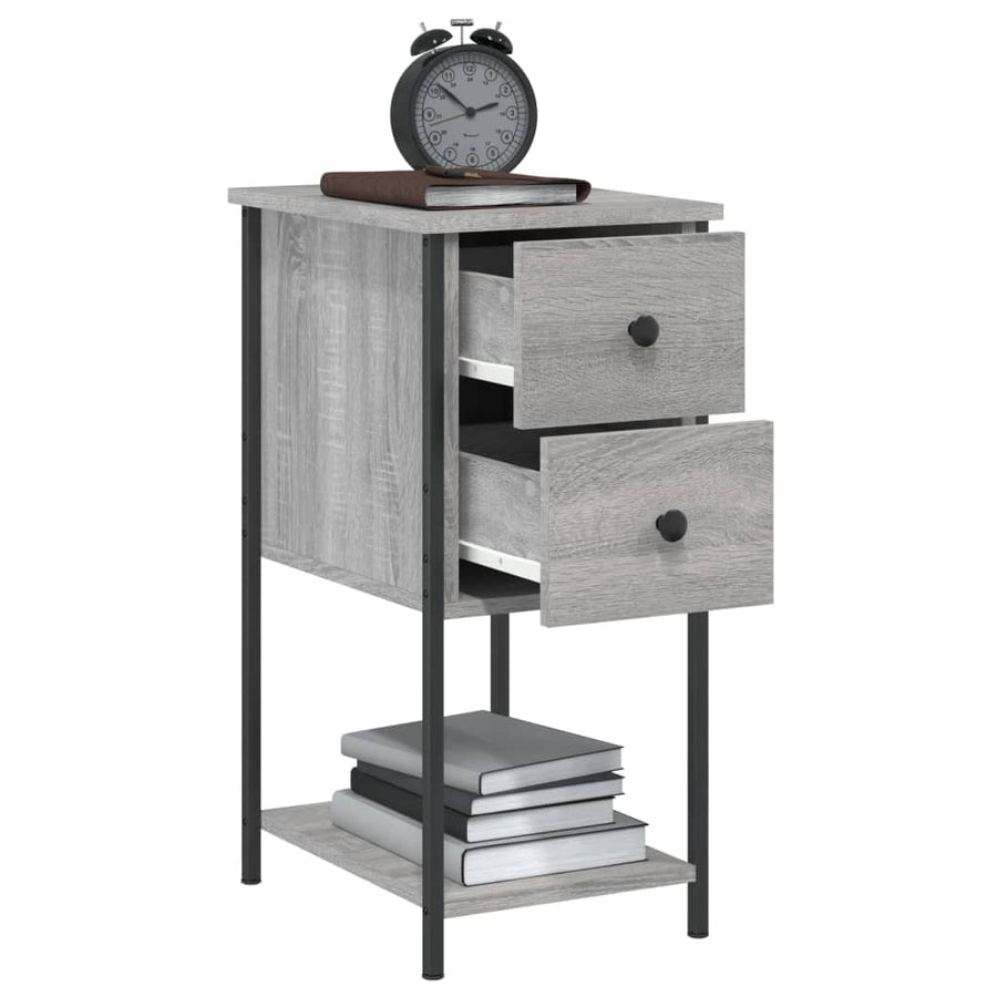Bedside Cabinets 2 pcs Grey Sonoma 32x42x70 cm Engineered Wood