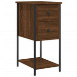 Bedside Cabinet Brown Oak 32x42x70 cm Engineered Wood