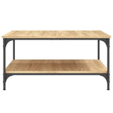 Coffee Table Sonoma Oak 80x80x40 cm Engineered Wood - 45-Degree Angle