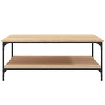 Coffee Table Sonoma Oak 100x100x40 cm Engineered Wood