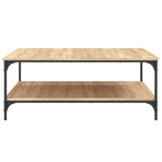 Coffee Table Sonoma Oak 100x100x40 cm Engineered Wood