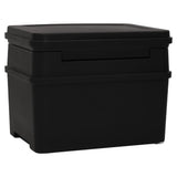 Safe Box Black 44x37x34 cm - Rear View