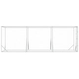 Outdoor Dog Kennel Silver 2x6x2 m Galvanised Steel