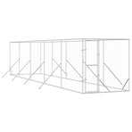 Outdoor Dog Kennel Silver 2x10x2 m Galvanised Steel
