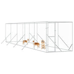 Outdoor Dog Kennel Silver 2x10x2 m Galvanised Steel