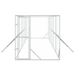 Outdoor Dog Kennel Silver 2x10x2 m Galvanised Steel