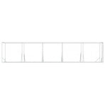 Outdoor Dog Kennel Silver 2x10x2 m Galvanised Steel