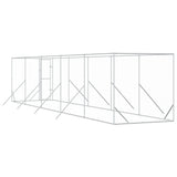 Outdoor Dog Kennel Silver 2x10x2 m Galvanised Steel