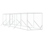 Outdoor Dog Kennel Silver 2x10x2 m Galvanised Steel