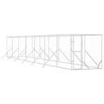 Outdoor Dog Kennel Silver 2x14x2 m Galvanised Steel