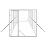Outdoor Dog Kennel Silver 2x14x2 m Galvanised Steel