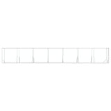 Outdoor Dog Kennel Silver 2x14x2 m Galvanised Steel - 45-Degree Angle