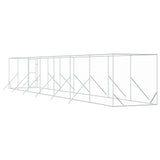 Outdoor Dog Kennel Silver 2x14x2 m Galvanised Steel