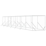 Outdoor Dog Kennel Silver 2x14x2 m Galvanised Steel