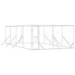 Outdoor Dog Kennel Silver 4x8x2 m Galvanised Steel