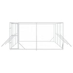 Outdoor Dog Kennel Silver 4x8x2 m Galvanised Steel