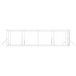 Outdoor Dog Kennel Silver 4x8x2 m Galvanised Steel