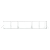 Outdoor Dog Kennel Silver 4x12x2 m Galvanised Steel