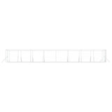Outdoor Dog Kennel Silver 4x16x2 m Galvanised Steel
