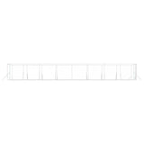 Outdoor Dog Kennel Silver 4x16x2 m Galvanised Steel - Rear View