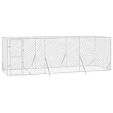 Outdoor Dog Kennel Silver 6x2x2 m Galvanised Steel