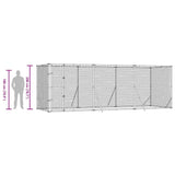 Outdoor Dog Kennel Silver 6x2x2 m Galvanised Steel