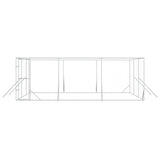 Outdoor Dog Kennel Silver 6x6x2 m Galvanised Steel