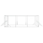 Outdoor Dog Kennel Silver 6x6x2 m Galvanised Steel