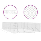 Outdoor Dog Kennel Silver 6x10x2 m Galvanised Steel