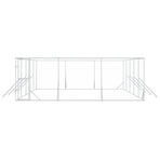 Outdoor Dog Kennel Silver 6x10x2 m Galvanised Steel