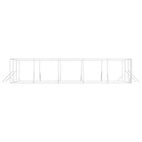 Outdoor Dog Kennel Silver 6x10x2 m Galvanised Steel - Rear View