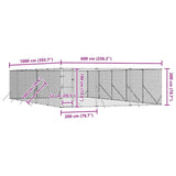 Outdoor Dog Kennel Silver 6x10x2 m Galvanised Steel