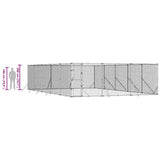 Outdoor Dog Kennel Silver 6x10x2 m Galvanised Steel - Extra Image