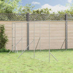 Outdoor Dog Kennel Silver 6x10x2 m Galvanised Steel