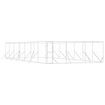Outdoor Dog Kennel Silver 6x14x2 m Galvanised Steel