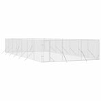 Outdoor Dog Kennel Silver 6x14x2 m Galvanised Steel