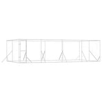 Outdoor Dog Kennel Silver 8x4x2 m Galvanised Steel