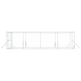 Outdoor Dog Kennel Silver 8x4x2 m Galvanised Steel