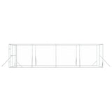 Outdoor Dog Kennel Silver 8x4x2 m Galvanised Steel - 45-Degree Angle