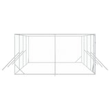 Outdoor Dog Kennel Silver 8x4x2 m Galvanised Steel
