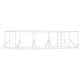 Outdoor Dog Kennel Silver 8x4x2 m Galvanised Steel