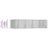 Outdoor Dog Kennel Silver 8x4x2 m Galvanised Steel