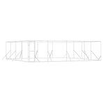 Outdoor Dog Kennel Silver 8x8x2 m Galvanised Steel
