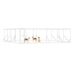 Outdoor Dog Kennel Silver 8x8x2 m Galvanised Steel
