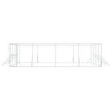 Outdoor Dog Kennel Silver 8x8x2 m Galvanised Steel