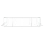 Outdoor Dog Kennel Silver 8x8x2 m Galvanised Steel