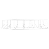 Outdoor Dog Kennel Silver 8x8x2 m Galvanised Steel